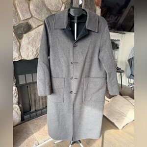 Banana Republic REVERSIBLE DOUBLE FACE WOOL-BLEND COAT size L